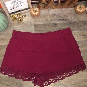 Express Shorts - NWOT! Burgundy Express Shorts!❤️ Express Shorts - NWOT! Burgundy Express Shorts!❤️